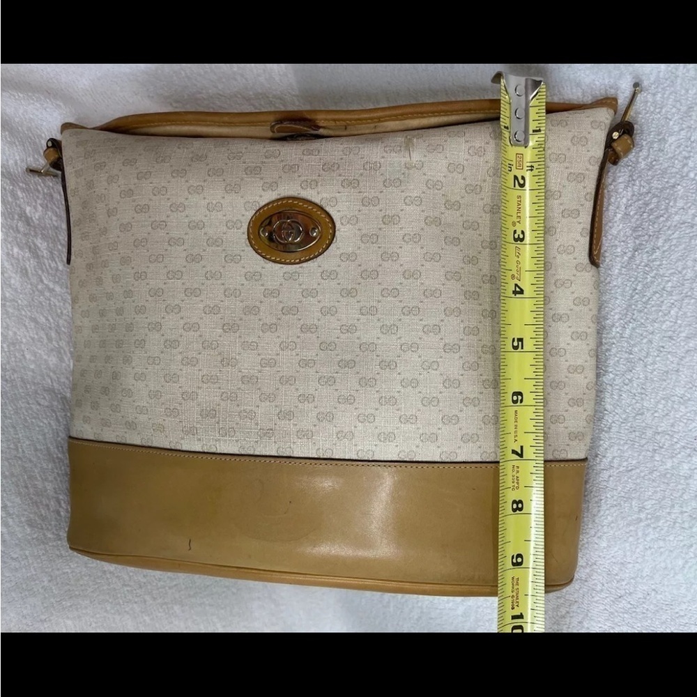 Gucci Vintage Canvas & Leather Bucket Shoulder Bag - Picture 2 of 16